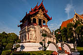 Chiang Mai - The Wat Phra Singh temple. The ho trai (temple library). 